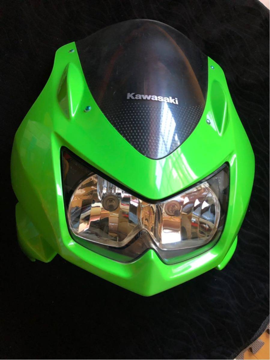 ninja250r ニンジャ ヘッドライト カウル ライムグリーン カワサキ 