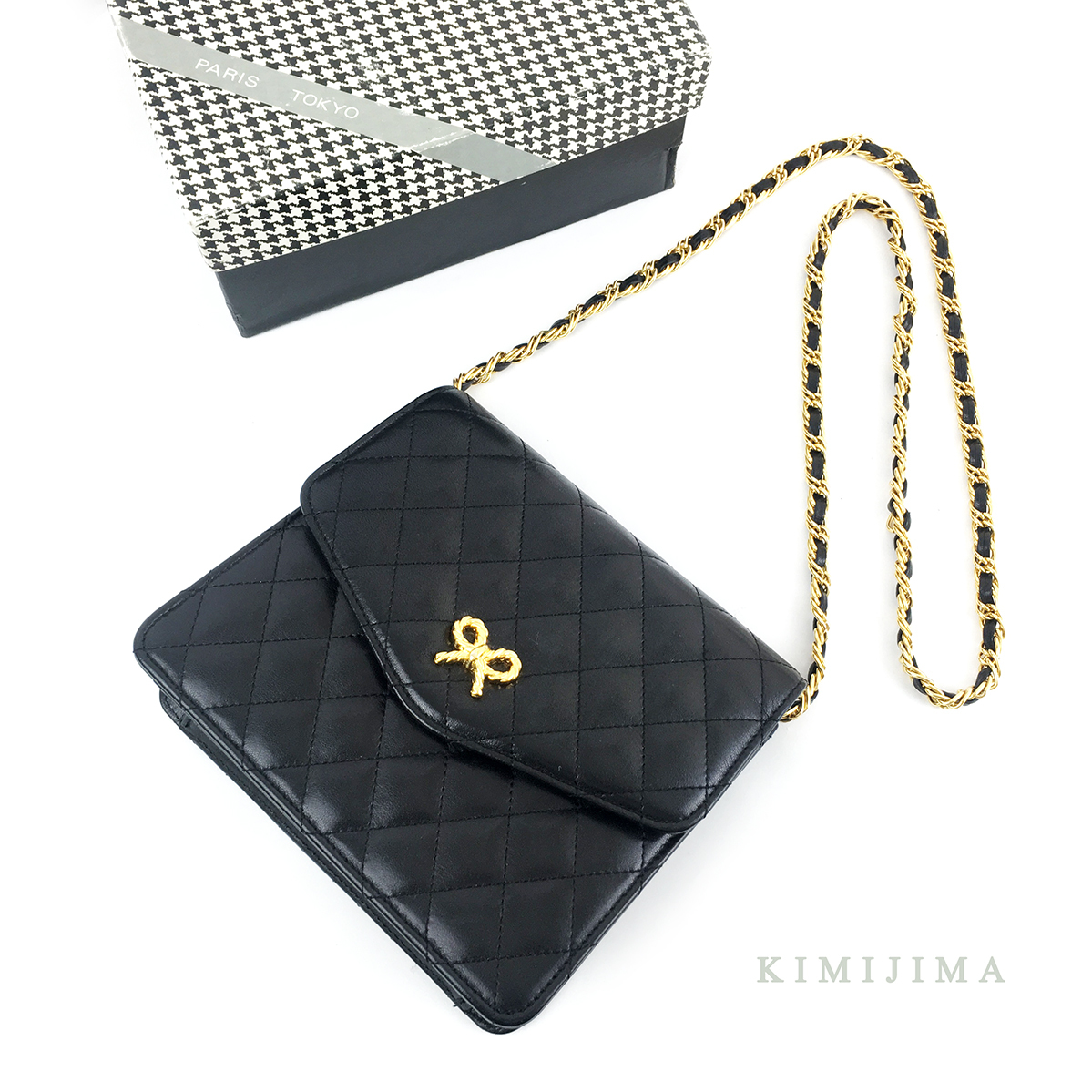 美品 箱付 キミジマ KIMIJIMA ヴィンテージ レザー ショルダー バッグ 