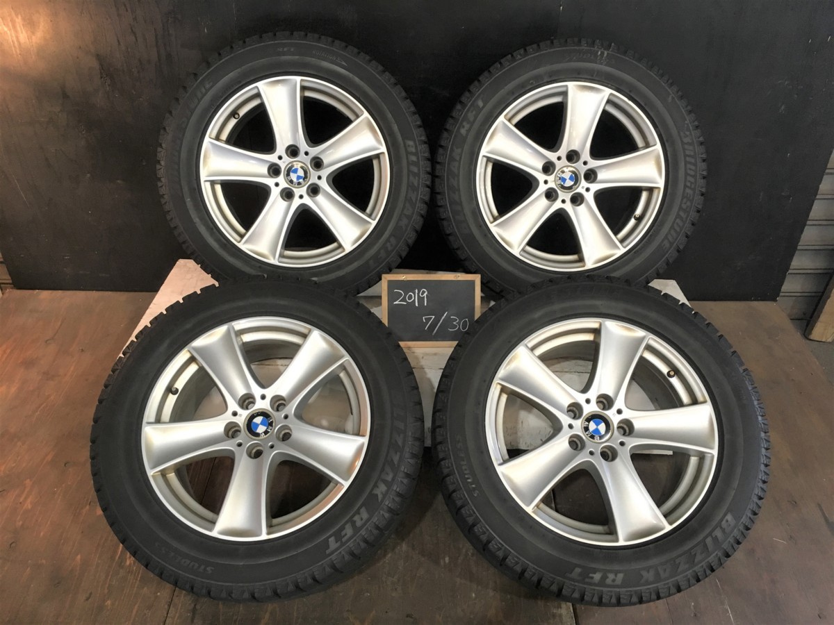 BMW X5(E70)純正 18インチ 8.5J +46 PCD120 5H AW&スタッドレスタイヤ4本セット BRIDGESTONE BLIZZAK RFT【255/55R18】