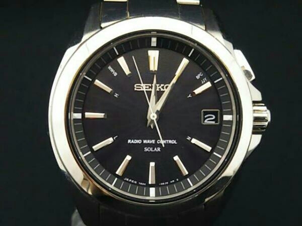 SEIKO セイコー 電波ソーラー メンズ 腕時計 ブライツ 7B24-OATO 文字 