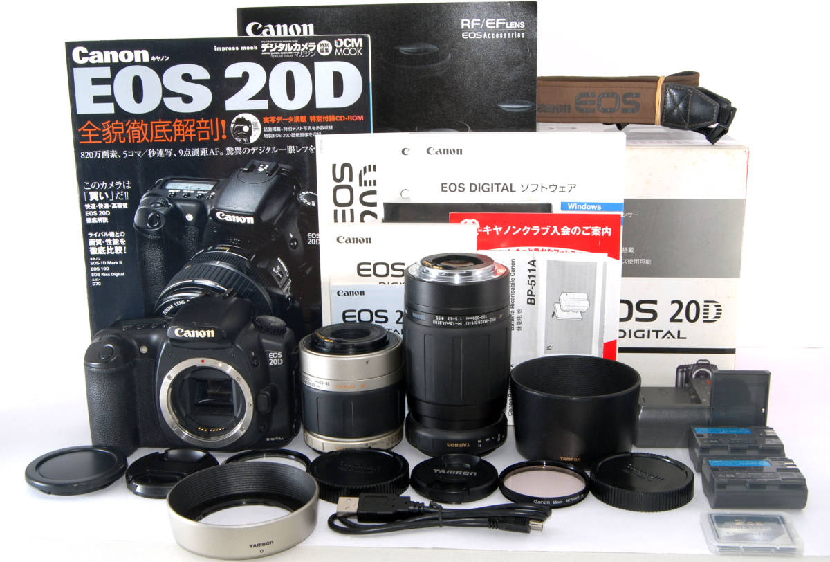 カメラ 箱付き ✨ 一眼レフ キャノン EOS 20D レンズセット CANON