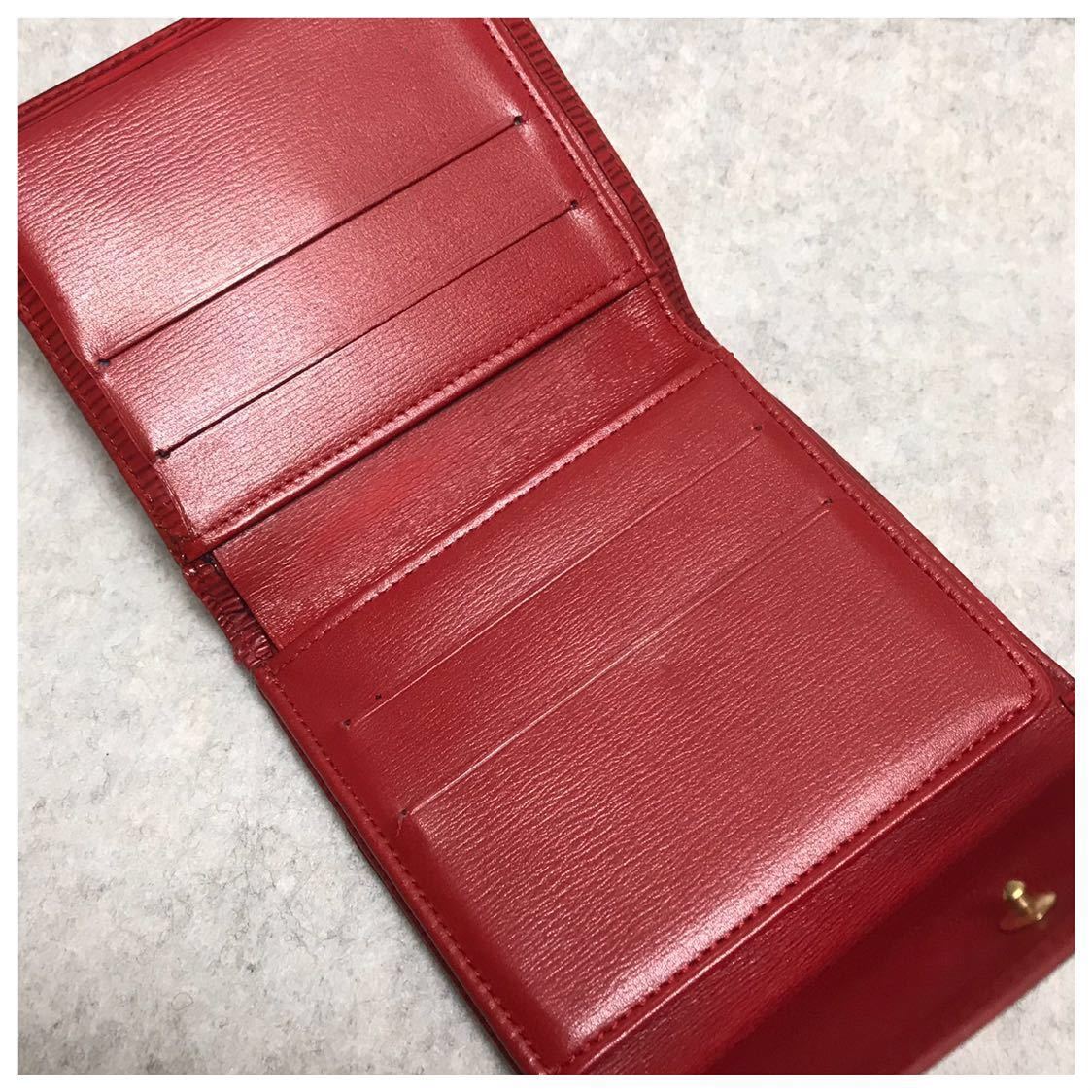 LOUIS VUITTON ルイヴィトン エピ レッド 三つ折り財布 【公式通販】