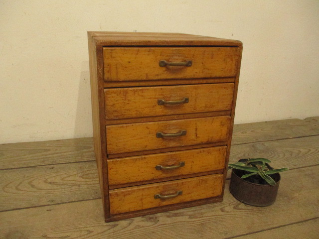 1021 ヴィンテージ 収納棚 小引き出し チェスト ケース 古家具 レトロ