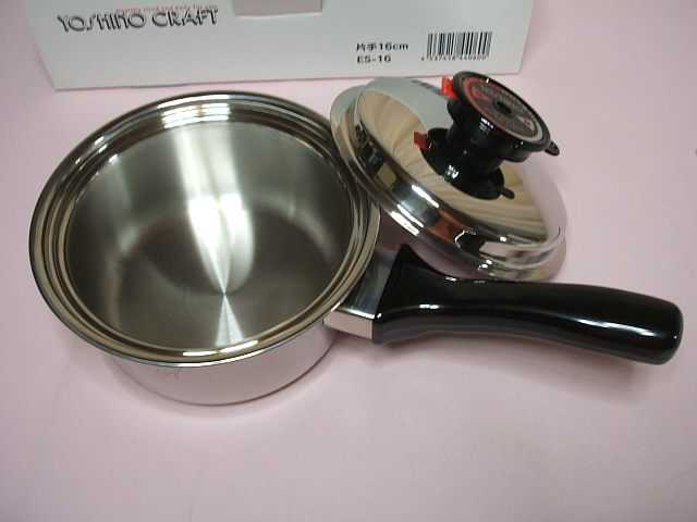 ☆高価品☆ヨシノクラフト☆IH対応☆万能(炊、煮、蒸、焼)16cm片手鍋