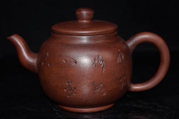 急須 茶壺 茶道具 煎茶道具 酒壺 紫砂手彫 稀少 大珍品 貴重 紫砂 中国