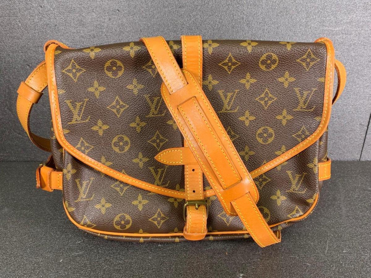 ショルダーバッグ VUITTON LOUIS ソミュール ルイヴィトン モノグラム ルイ・ヴィトン ソミュール30 BB ソミュール35 レディース ソミュール43 ブラウン M42254 (Vintage) M4225