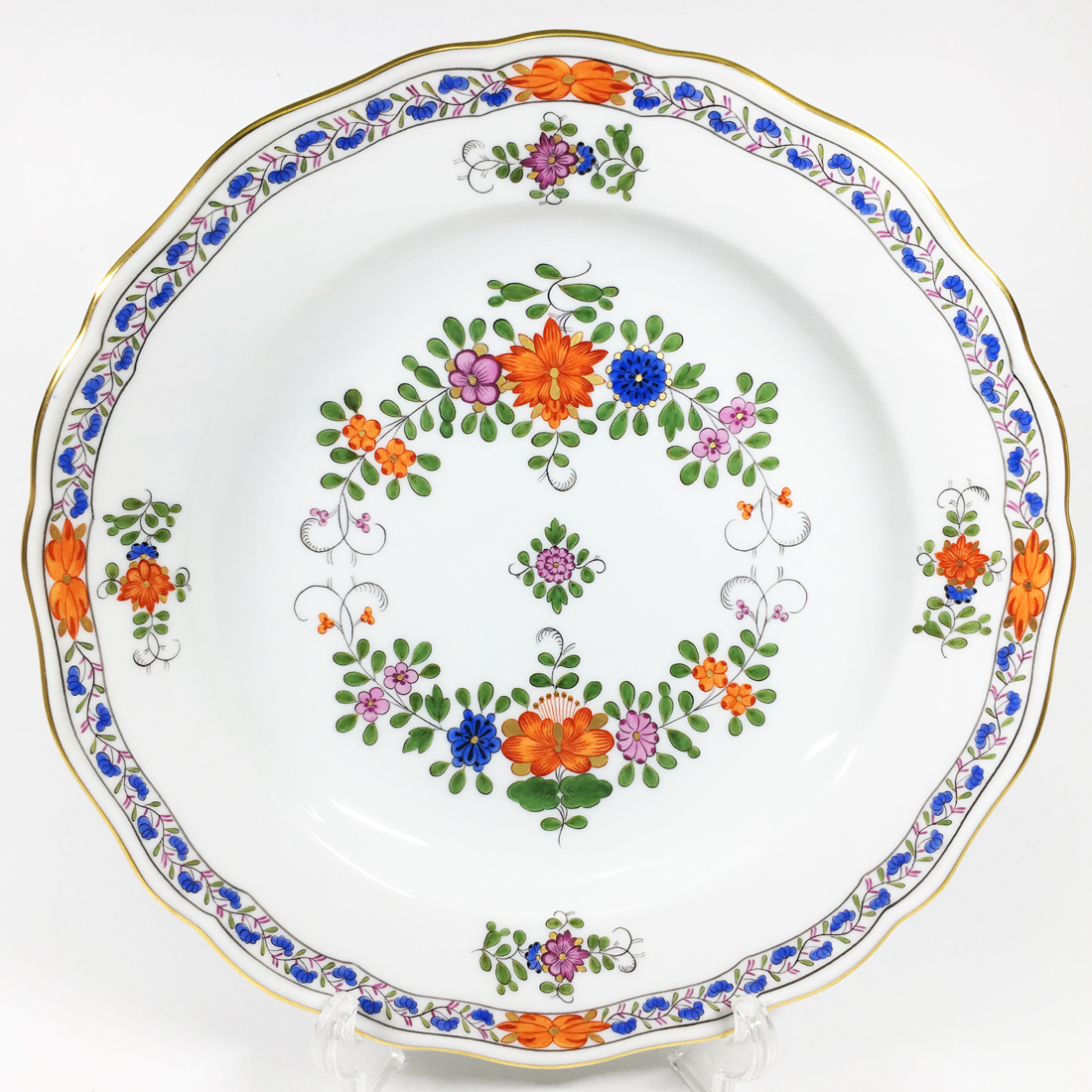 マイセン　インドの華　お皿　飾り皿 　金彩 ◇未使用・新品！◇マイセン Meissen◇ 金彩 インドの華 多彩色 皿