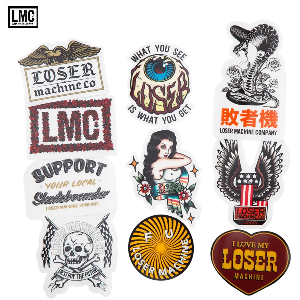 Loser Machine(ルーザーマシーン) Loser Mc Stickersパック// 【公式通販】