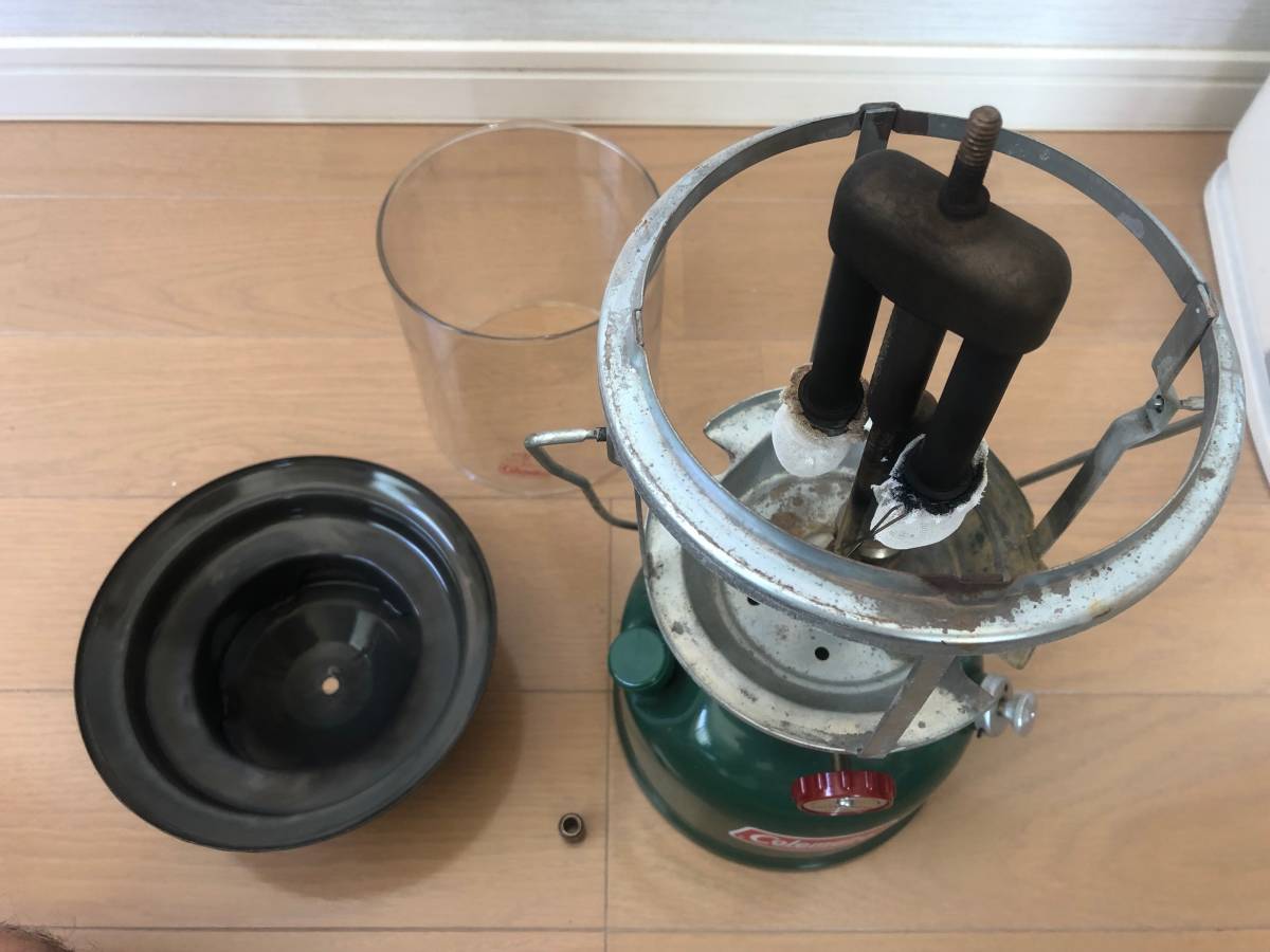 コールマン　ランタン(点灯確認済)　220H　1974年　4月製造 　PYREX　グローブ　アメリカ国内購入 Coleman Lantern 220H Nov/1974 made 
