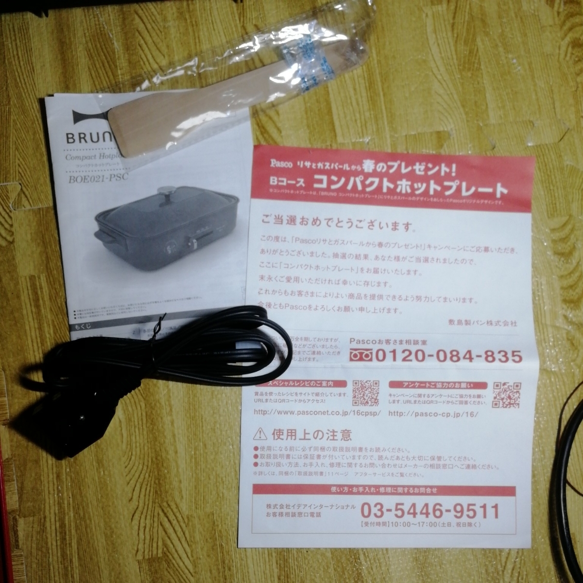 非売品 BRUNO コンパクトホットプレート BOE021-PSC リサとガスパール