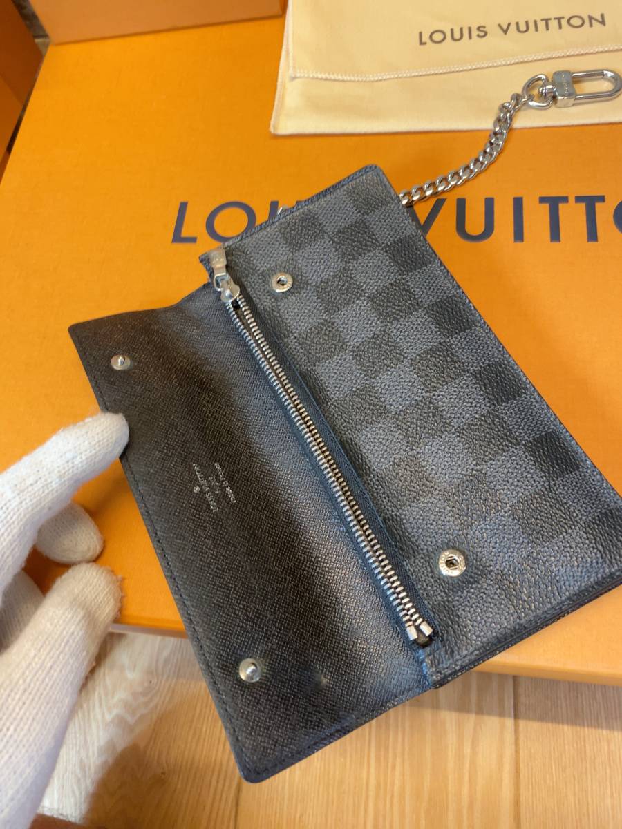 ルイヴィトン アコルディオン LOUIS VUITTON 長財布 ダミエグラ