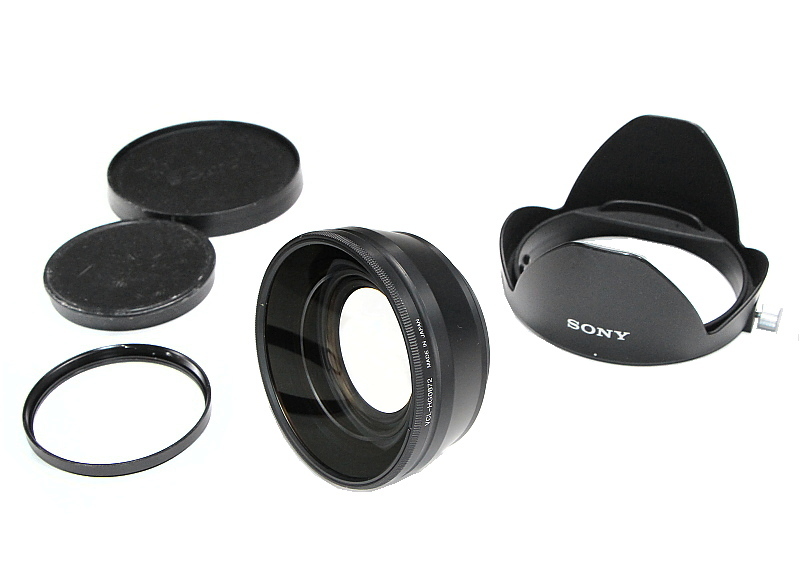 ＳＯＮＹ・ＶＣＬ-ＨＧ０８７２ ワイコンレンズ 0.8倍・72mm取付リング付・中古