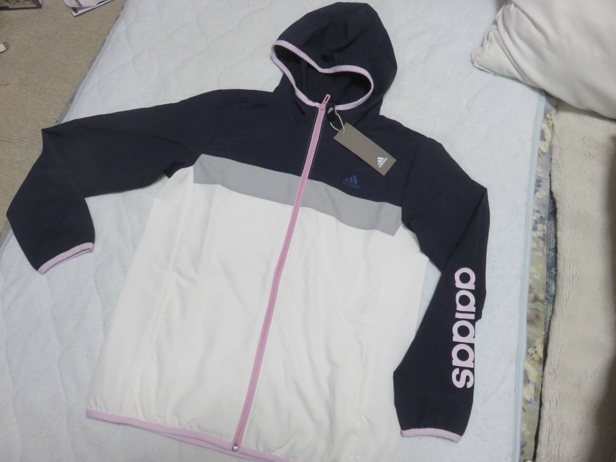 【激安大特価，SALE】 adidas CLIMALITE レディス ジップアップパーカー L ホワイト 特別価格(ウインドブレーカー)｜売買されたオークション情報、yahooの商品情報をアーカイブ公開 - オークファン ウインドブレーカー