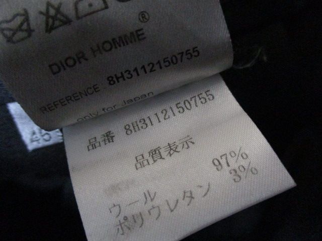 ディオールオム 08AW 側章 サイドライン スキニー スラックス 46 
