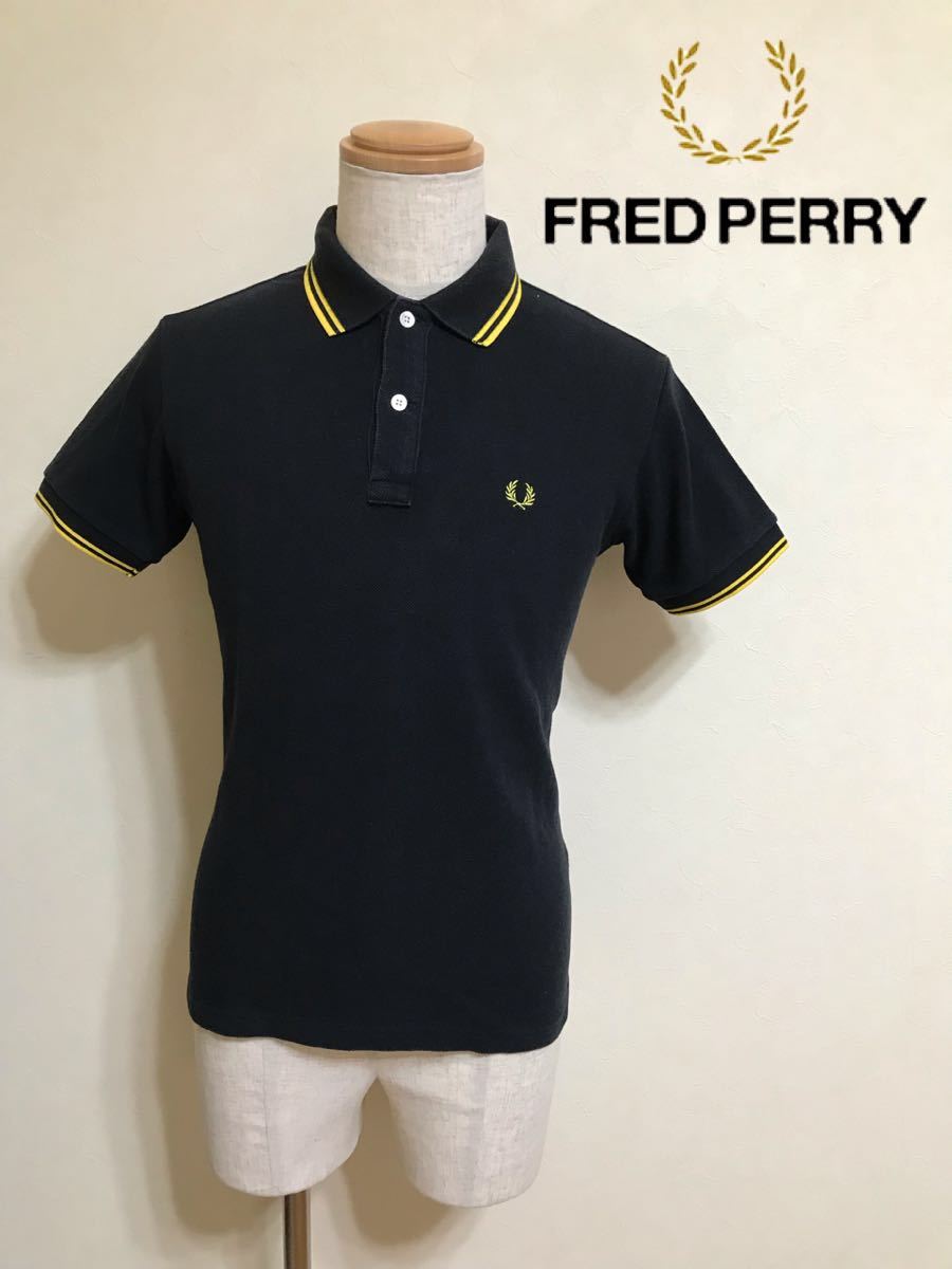 【本物保証，100%新品】 FRED PERRY フレッドペリー 鹿の子 ポロシャツ トップス サイズL 半袖 黒 ヒットユニオン 日本製 F1102(ポロシャツ)｜売買されたオークション情報、yahooの商品情報をアーカイブ公開 - オークファ 男性用