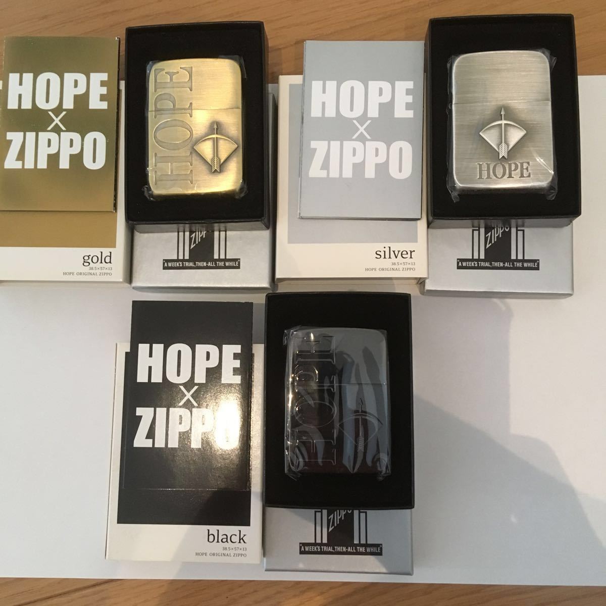 赤字超特価 /ZIPPO HOPE ホープ 1941レプリカ 50周年記念 3個セット/①ブラック ②ゴールド ③シルバー(Zippo)｜売買されたオークション情報、yahooの商品情報をアーカイブ公開 - オークファン Zippo