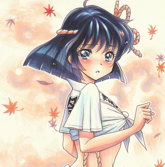 同人手描きイラスト；セーラーサターン：土萠ほたる「山笠の女⑬」A4