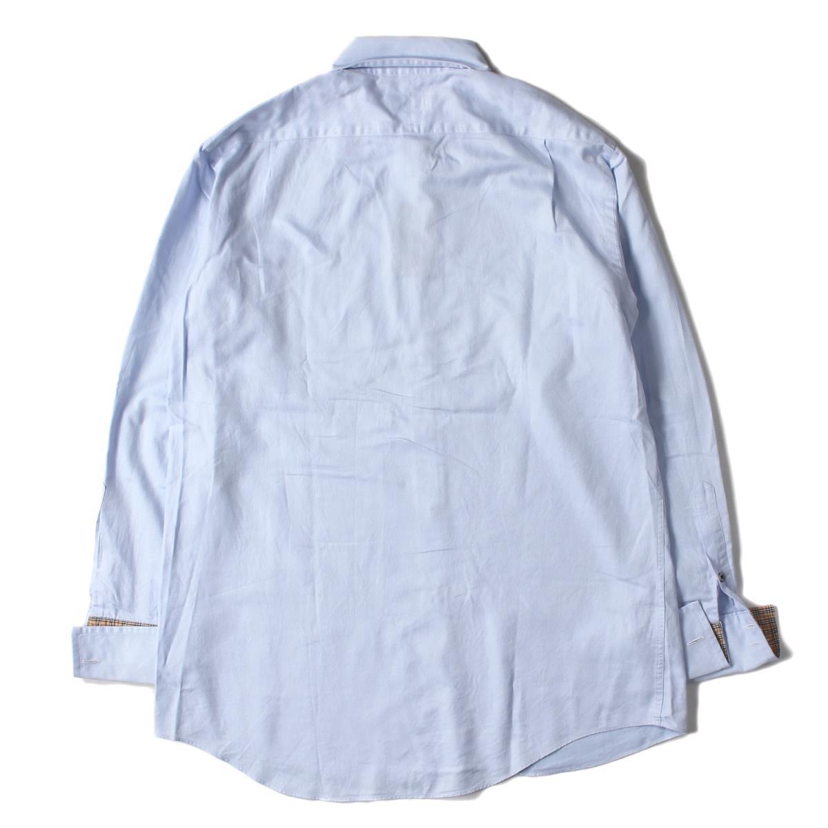 BURBERRY バーバリー 袖裏 ノバチェック 柄 ホリゾンタルカラー シャツ 