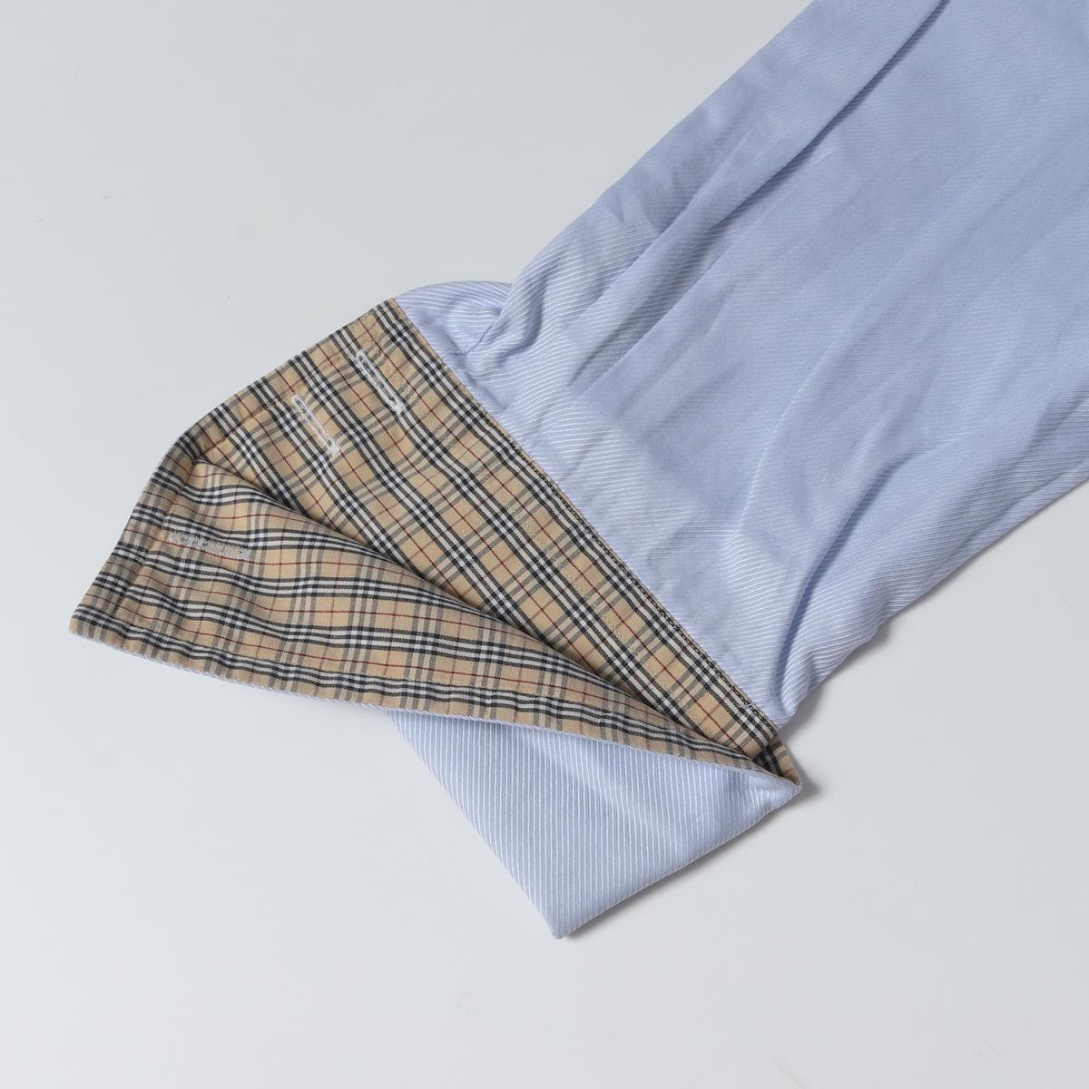 BURBERRY バーバリー 袖裏 ノバチェック 柄 ホリゾンタルカラー シャツ 