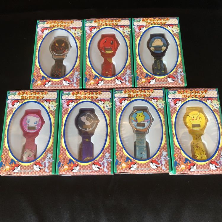 ポケモンウォッチコレクション 7種セット 腕時計 初代 ポケットモンスター まとめ売り ピカチュウ カビゴン ミュウ ヒトカゲ ミュウツー ポケットモンスター 売買されたオークション情報 Yahooの商品情報をアーカイブ公開 オークファン Aucfan Com