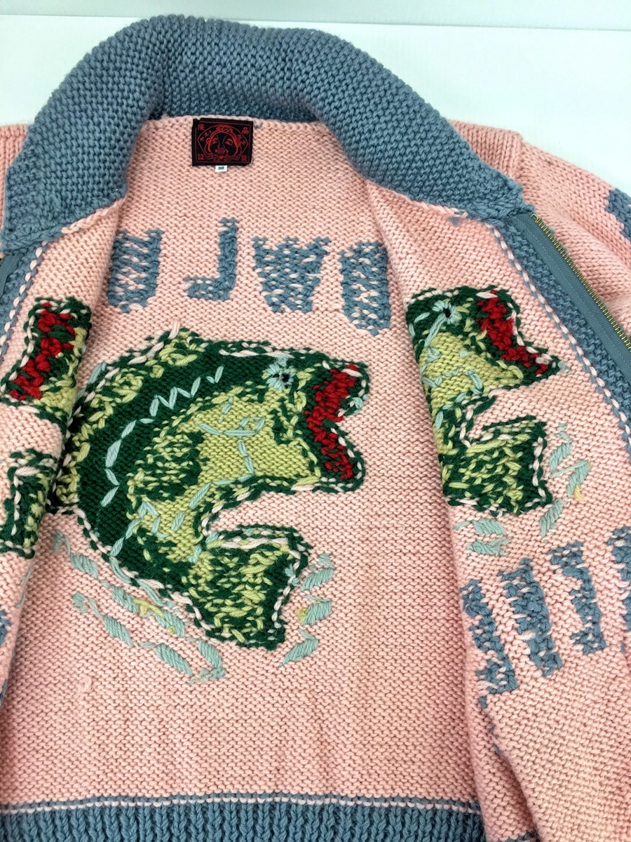 EVISU エヴィス カウチンセーター ニット ブラックバス 道楽 DOWLUCK 