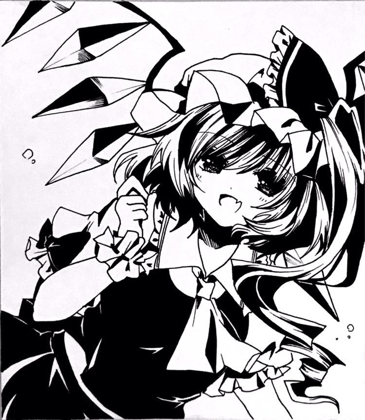 手描きイラスト 東方 フランドール ミニ色紙 手描きイラスト 売買されたオークション情報 Yahooの商品情報をアーカイブ公開 オークファン Aucfan Com