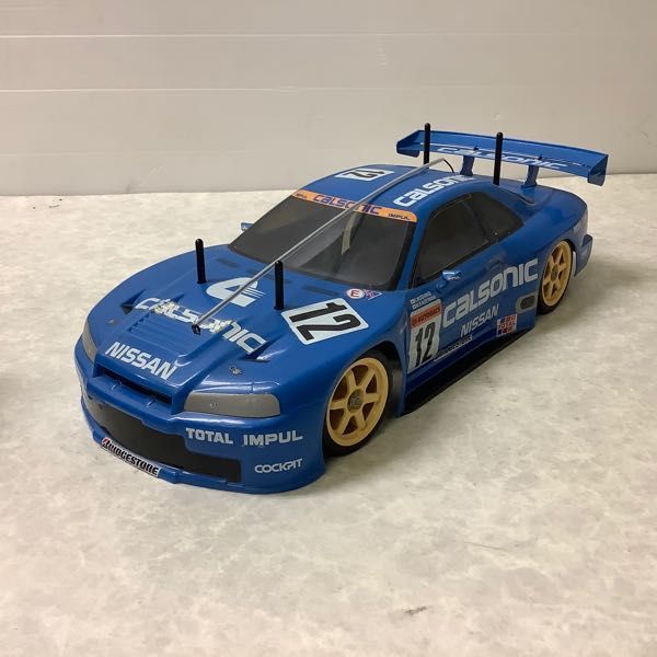 1円～ 組立済 タミヤ 1/10 カルソニック・スカイラインGT-R（R34）TL-01、アドスペックスポーツ 電動RCドライブセット / R/Cカー ラジコン_2