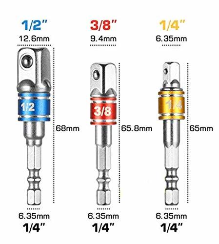 【送料無料】ソケットアダプターセット 差込角 6.35/9.5/12.7mm 3本組_2