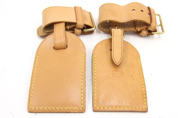 ルイヴィトン ネームタグ&ポワニエセット ナチュラル ヌメ皮 中古