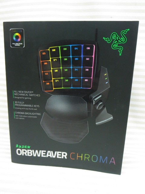 ◆S◇Razer ゲーミングキーパッド Orbweaver Chroma 左手用◇中古