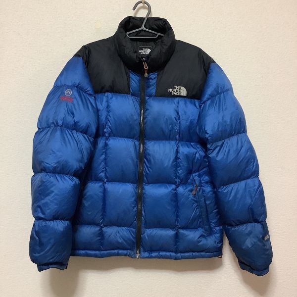 ノースフェイス ローツェ ダウンジャケット メンズLサイズ 本物 正規品 青 黒 ブルー ブラック 800フィル サミットシリーズ N584