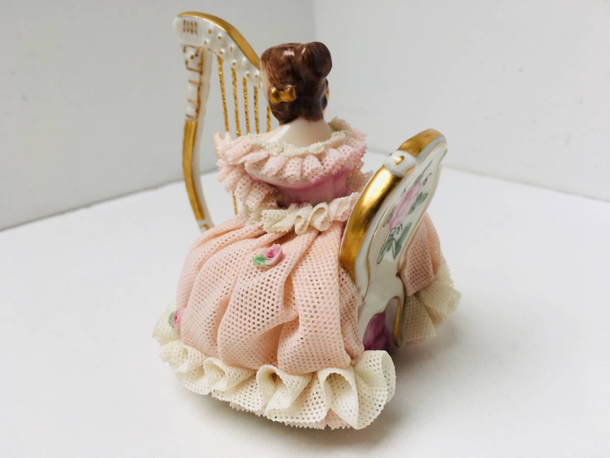 アイリッシュドレスデン レース人形 ハープ　Sinead（シネイド）　大きめ アイリッシュドレスデン レース人形 ハープSinead（シネイド）大きめ