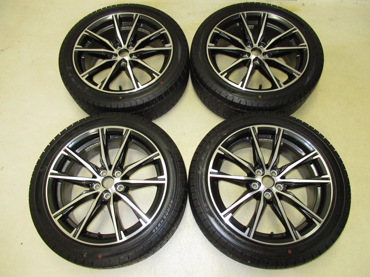 トヨタ86(ZN6)後期純正 7J-17 off+48 pcd100/5H ハブ径56ミリ KENDA ICETEC NEO KR36 215/45R17 スタッドレスタイヤ付き4本セット