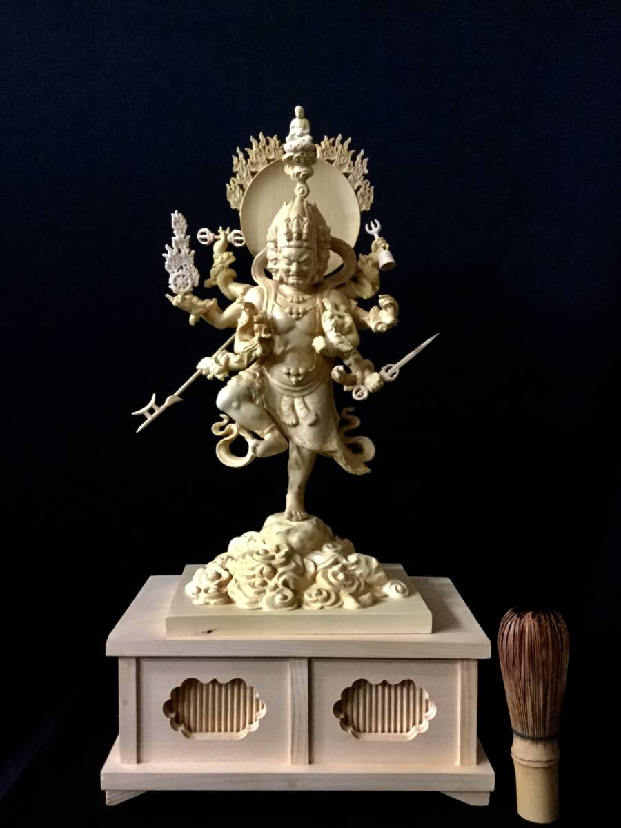 仏教工芸品 木彫仏教 精密彫刻 総檜材 最高級 極上品 総ケヤキ材 木彫