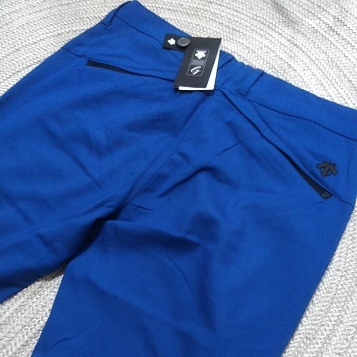 【豊富な，新品】 新品 定価24200 DESCENTE GOLF ウール ストレッチ パンツ w88 O 青 秋冬 スラックス デサント メンズ ゴルフ レターパック可 DGM5056F