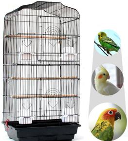 訳あり 鳥かご 黒 バードケージ 鳥小屋 大型 複数飼い 組み立て式 ゲージ インコ