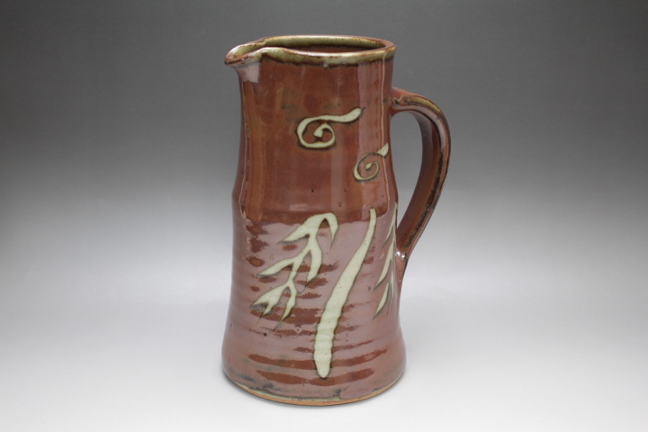 陶芸家 人間国宝 濱田庄司 浜田庄司 ？ 鉄釉 文打 水指 茶道具 箱なし