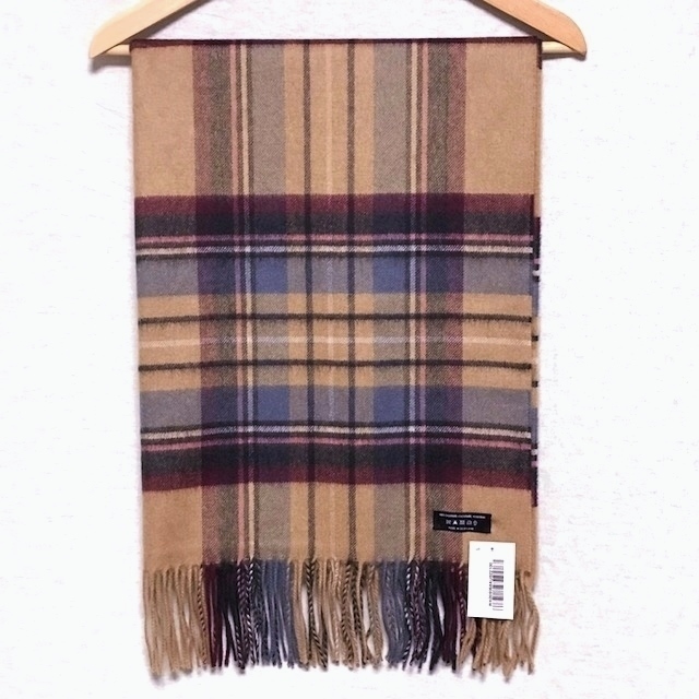 Recolored Stewart★ JOHNSTONS 大判カシミアストール 新品 ジョンストンズ 大判カシミヤストール”Recolored Stewart