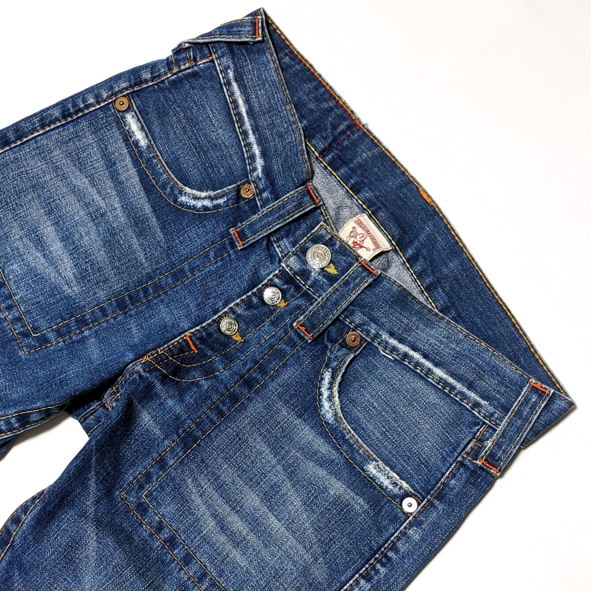 TRUE RELIGION フレアデニム ダメージジーンズ ブーツカット W29 