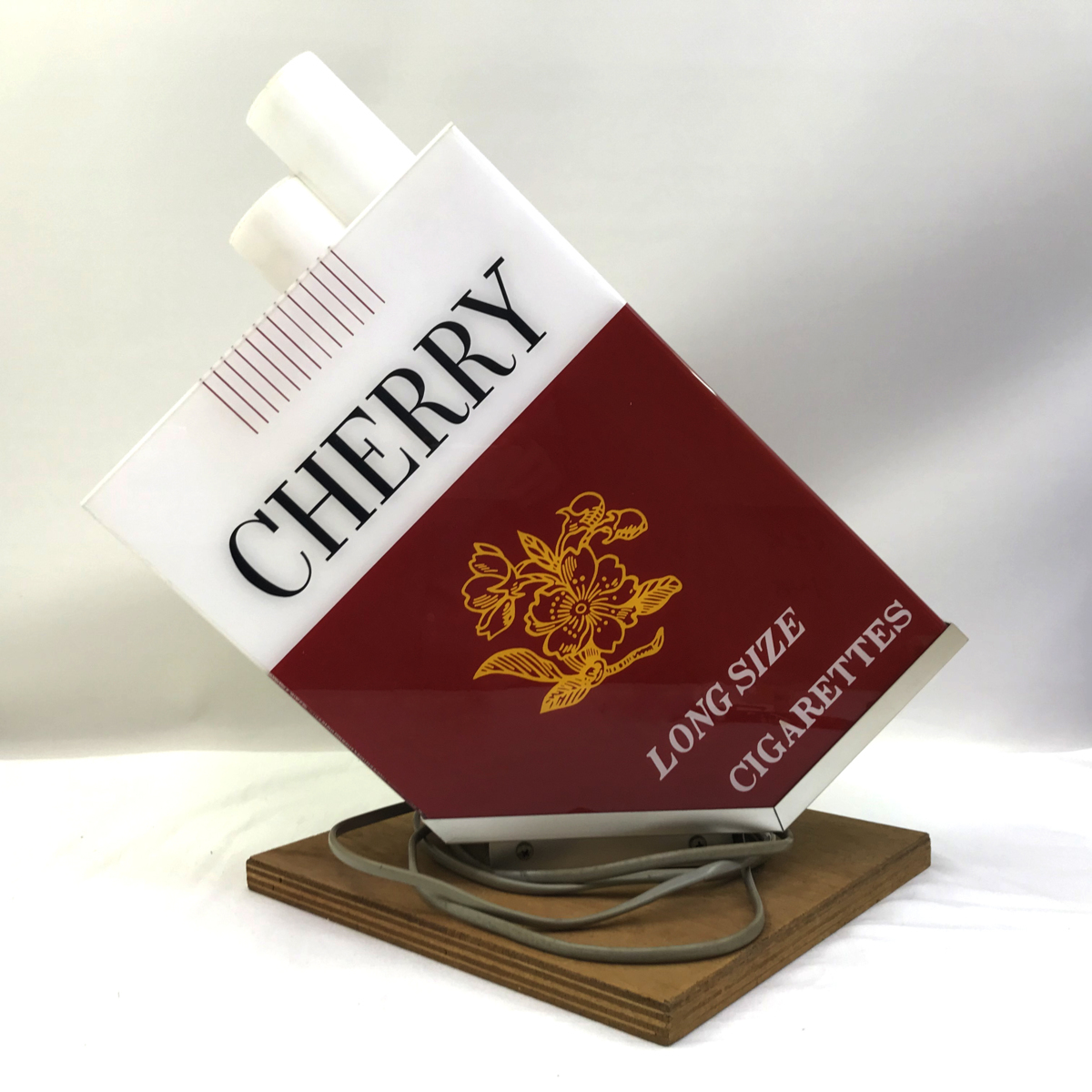 □【ジャンク】昭和レトロ たばこ CHERRY チェリー電飾看板