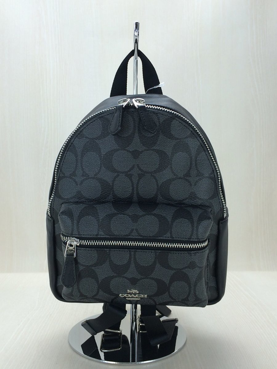 COACH◇ミニリュック/シグネチャー/ブラック/F58315 シグネチャー