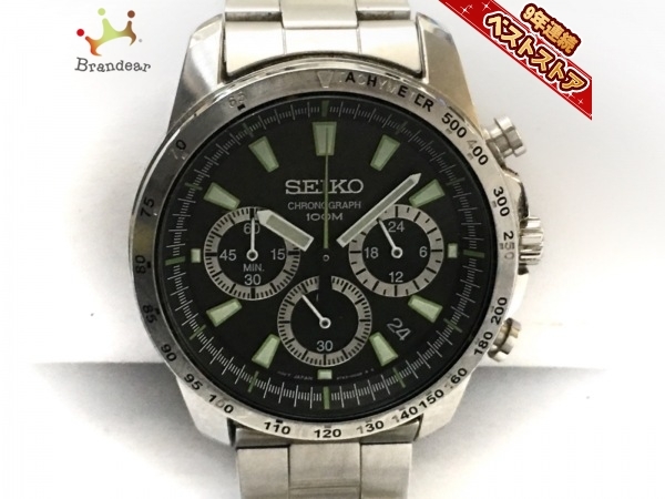 SEIKO(セイコー) 腕時計 6T63-00D0 メンズ クロノグラフ 黒 SEIKO 