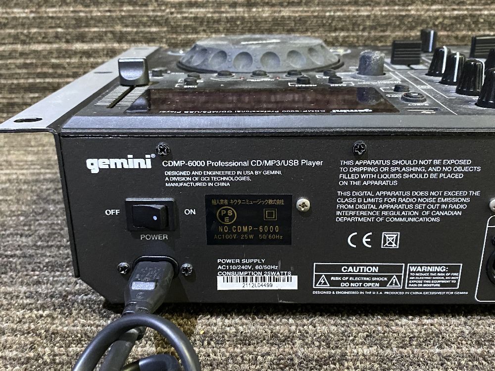 □□ gemini CDJ CDMP-6000 DJミキシングコンソール □□ ソニー