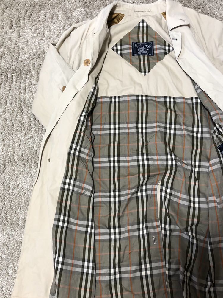 90s BURBERRY ノバチェック柄 トレンチコート old 玉虫色 古着 ノバ