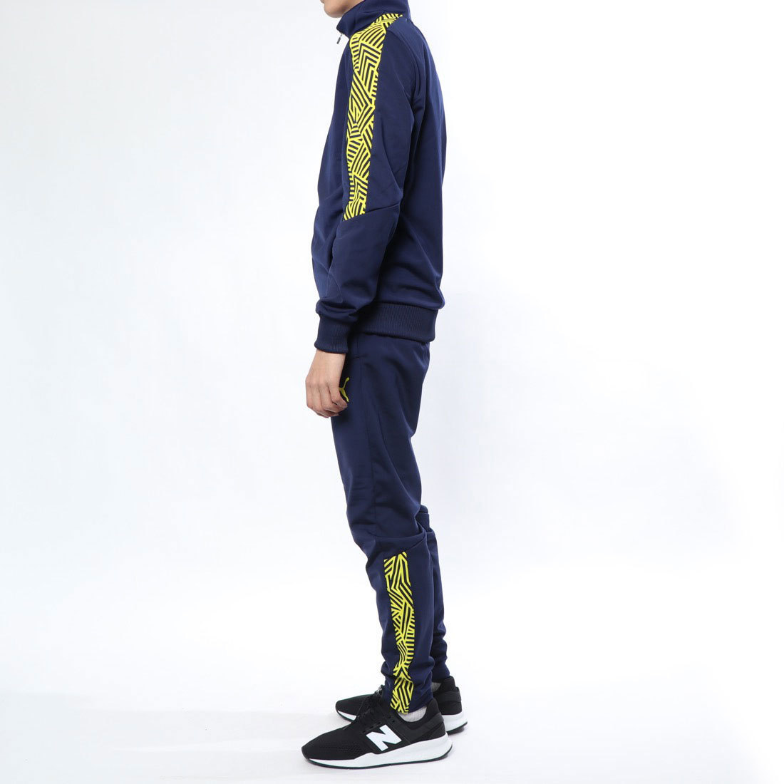 PUMA プーマ ジャージ メンズ 上下セット ネイビー×イエロー ジャージ上下セット ネイビー スポーツウェア ポリ Lサイズ イエロー ヒットユニオン セットアップ 上下 価格.com