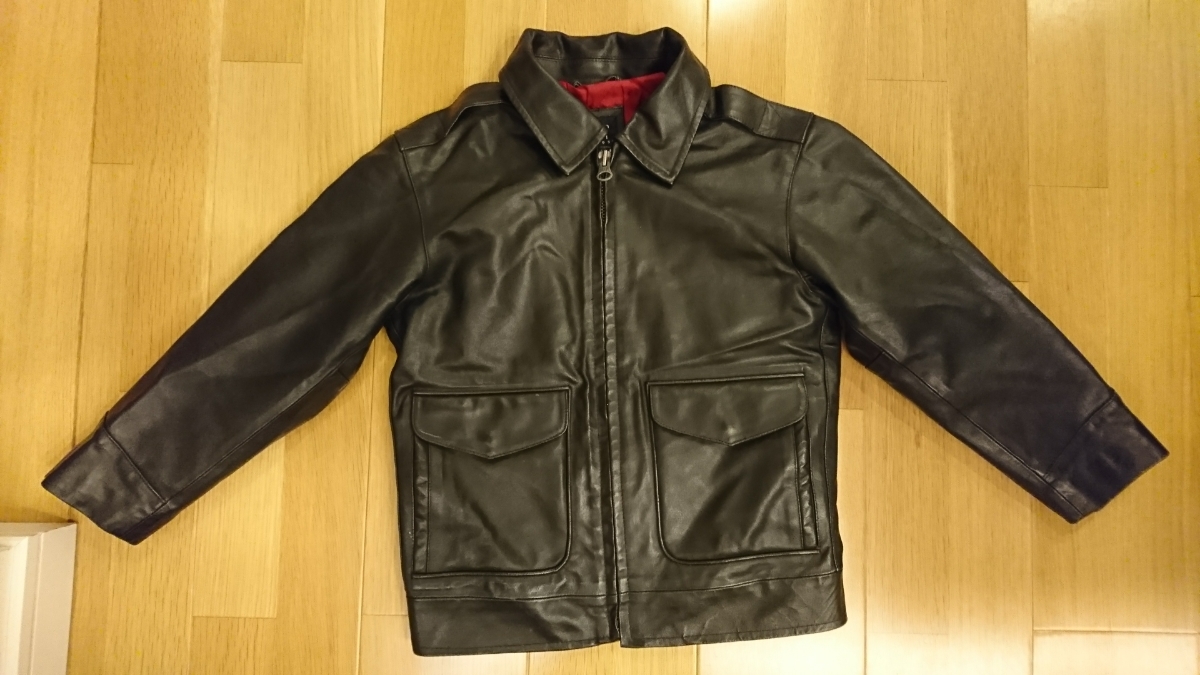 本革】GAP ギャップ 牛革 革ジャン レザージャケット キッズ 子供服
