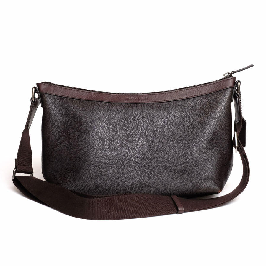COACH コーチ ショルダーバッグ F71431 カムデン トランジット クロスボディー シボ革 シュリンクレザー メンズ c2351(その ...