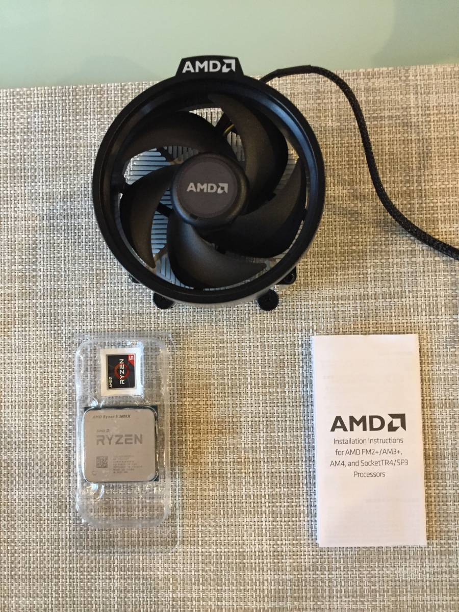 AMD Ryzen 5 3600 CPU + クーラー PCパーツ AMD Ryzen5 3600X 箱有