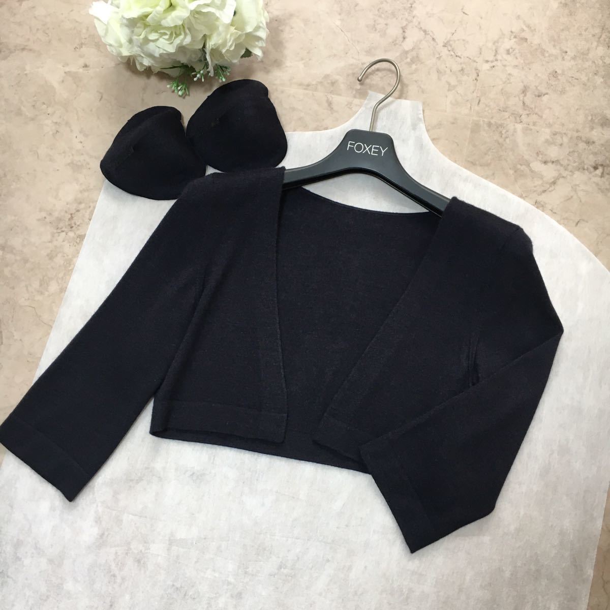 豊富な，安い FOXEY フォクシー カシミヤ シルク ボレロ カーディガン ネイビー(その他)｜売買されたオークション情報、yahooの商品情報をアーカイブ公開 - オークファン 女性用