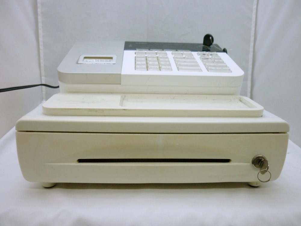 19-H-227【中古】CASIO カシオ レジスター SE-S10 ホワイト 白 電卓